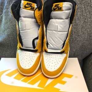Nike Air High-Top Sneakers in Yellow and White